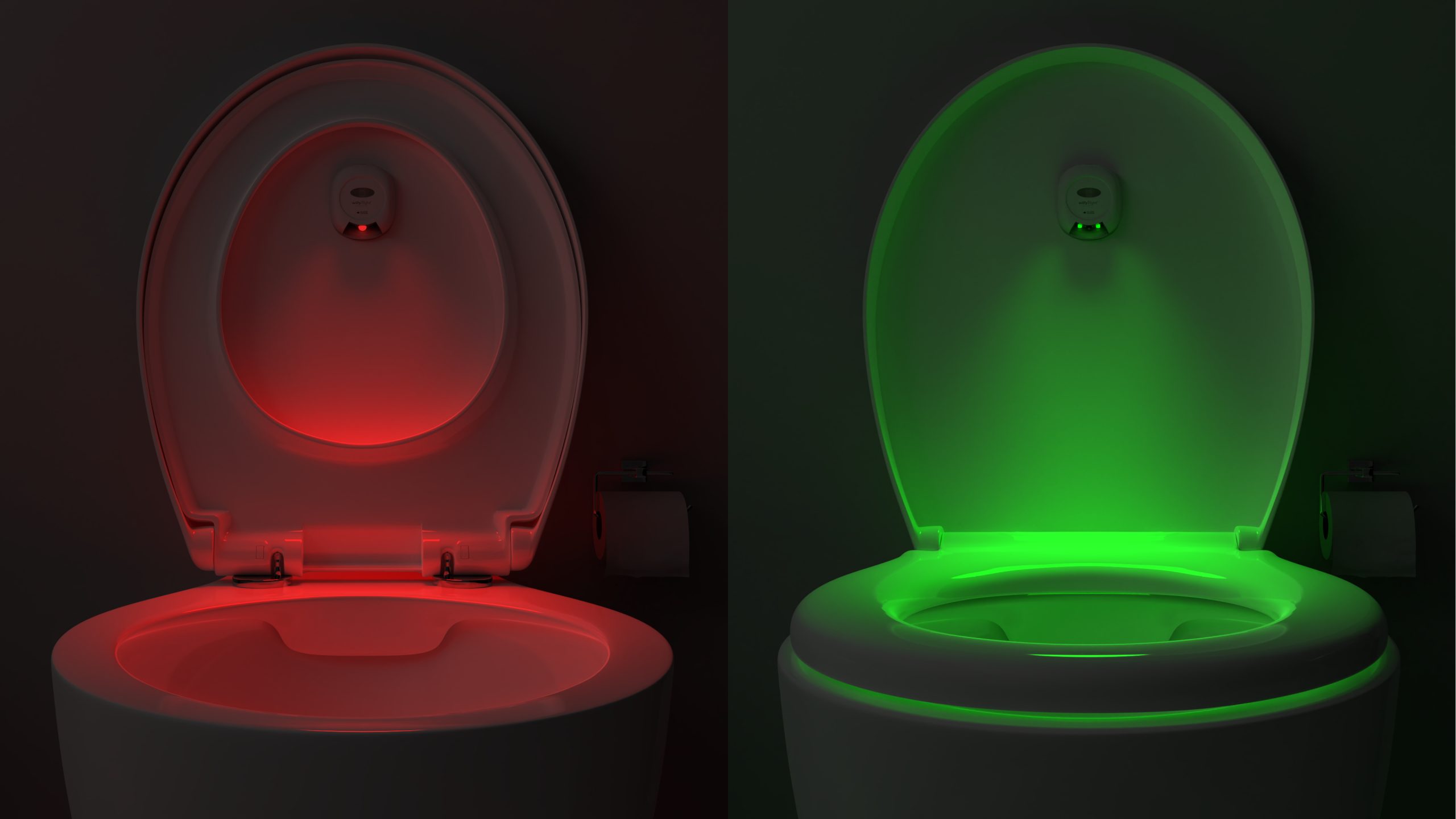 Bathroom red green split