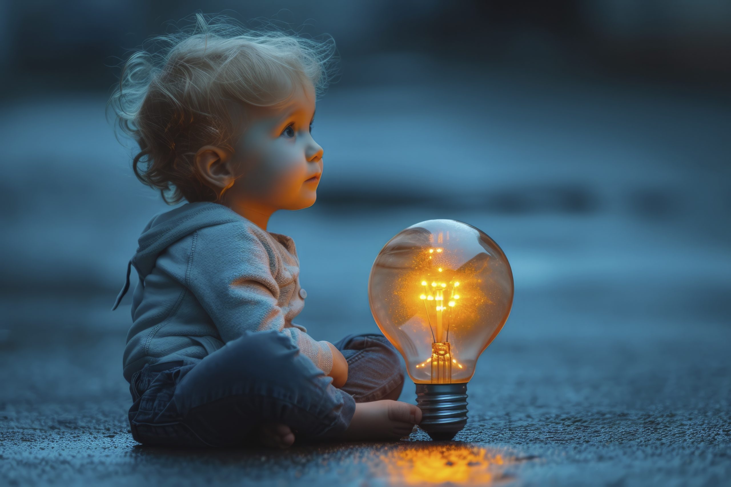 Child with autism living fantasy world